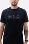 Camiseta Fila Letter Outline Masculina Preta