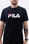 Camiseta Masc. Fila Regular Letter Premium Preta