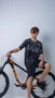 Camiseta Masculina HUPI Bike Naja Preto/Grafite