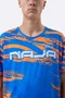 Camiseta Masculina HUPI Bike Naja V10 Azul e Laranja