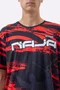 Camiseta Masculina HUPI Bike Naja V10 Preto e Vermelho