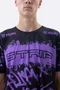 Camiseta Masculina HUPI Bike STRIP Preto e Roxo
