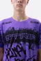 Camiseta Masculina HUPI Bike STRIP Roxo e Preto