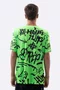 Camiseta Masculina HUPI Bike STRIP Verde e Preto
