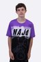Camiseta Masculina HUPI Naja Roxo/Branco/Preto