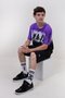 Camiseta Masculina HUPI Naja Roxo/Branco/Preto