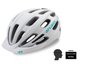 Capacete Ciclismo Feminino Giro Vasona Com Viseira Branco e Verde