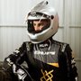 Capacete HUPI Automobilismo Evo Composite Top Air Prata Selo FIA