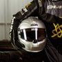 Capacete HUPI Automobilismo Evo Composite Top Air Prata Selo FIA