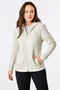 Fleece Feminino The North Face Glacier Full Zip com Capuz Off White