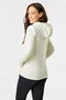 Fleece Feminino The North Face Glacier Full Zip com Capuz Off White