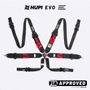 Cinto de 6 Pontos HUPI Racing Evo Preto
