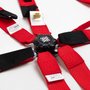 Cinto de 6 Pontos HUPI Racing HOM Vermelho