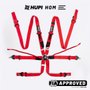 Cinto de 6 Pontos HUPI Racing HOM Vermelho