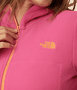 Fleece The North Face TKA 100 Glacier Full Zip com Capuz Feminino Rosa