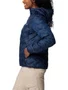 Jaqueta Down Columbia Feminina Delta Ridge II com Capuz Azul Marinho