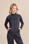 Jaqueta Sinuosa Fleece Noir Preta