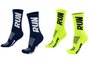 Kit 02 Pares Meia Corrida HUPI Run Azul e Amarelo