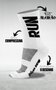 Kit 02 Pares Meia Semi Compressiva Corrida HUPI Run Preto e Branco
