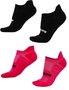 Kit 02 Pares Meia Corrida HUPI Pro Invisível Preto e Rosa