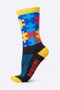 Kit 02 Pares Meia Corrida HUPI TEA Autismo 36-42 Colorido