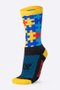 Kit 02 Pares Meia Corrida HUPI TEA Autismo 36-42 Colorido