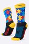 Kit 02 Pares Meia Corrida HUPI TEA Autismo 36-42 Colorido