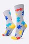 Kit 02 Pares Meia Corrida HUPI TEA Autismo 36-42 Colorido