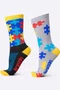 Kit 02 Pares Meia Corrida HUPI TEA Autismo 36-42 Colorido