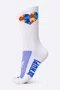 Kit 02 Pares Meia Esportiva HUPI TEA Autismo 36-42 Branco