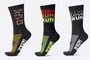 Kit 03 Pares Meia Corrida Hupi Estampas RUN Cano Médio