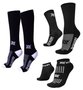 Kit 03 Pares Meia Corrida HUPI Lisa Curta Média Longa 36-42