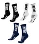 Kit 03 Pares Meia Corrida HUPI Run Preto Branco e Azul