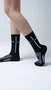 Kit 03 Pares Meia HUPI Jesus Tamanho LT 34-38 Preto/Branco