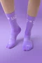 Kit 03 Pares Meia HUPI Tamanho LT 34-38 Roxo/Verde