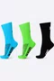 Kit 03 Pares Meia para Corrida HUPI Lisas Coloridas