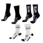 Kit 03 Pares Meia para Corrida Hupi Preta/Branca