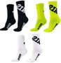 Kit 03 Pares Meia para Corrida Hupi Ultra 21K Amarelo Branco e Preto