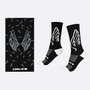 Kit 1 Bandana HUPI Asas Preto e 1 Par de Meias Asas Preto 34-38 HUPI