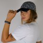 Kit 1 Boné Run Metas HUPI e 1 Par Munhequeira HUPI Spin Branco e Preto Par