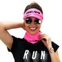 Kit 1 Viseira de Corrida e 1 Cadarço Elástico HUPI Pink