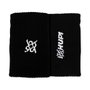Kit 1 Testeira HeadBand Preto Liso HUPI e 1 Par Munhequeira HUPI Spin Preta