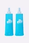Kit 2 Garrafas Dobrável Soft Flask Hupi Corrida Boca Pequena