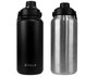Kit 2 Garrafas Térmica Pullo Vetta 1300ML Preto e Inox