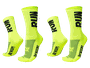 Kit 2 Pares Meia HUPI Run Amarelo Neon 36-42
