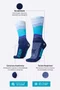 Kit 3 Meias de Corrida HUPI Blue Flow