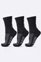 Kit 3 Meias HUPI All Black Run