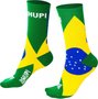 Kit 3 Pares Meia HUPI Brasil - Branco 1.0, Preto 1.0 e Brasil