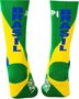Kit 3 Pares Meia HUPI Brasil - Branco 1.0, Preto 1.0 e Brasil