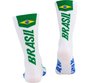 Kit 3 Pares Meia HUPI Brasil - Branco 1.0, Preto 1.0 e Azul 4.0